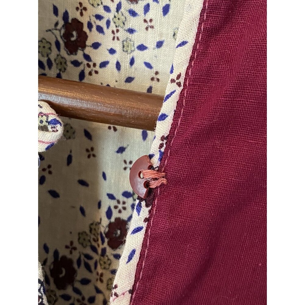 Women's M Maroon Long Sleeve Cotton Pakistani Indian Style Dress Punjabi Party - Picture 9 of 13